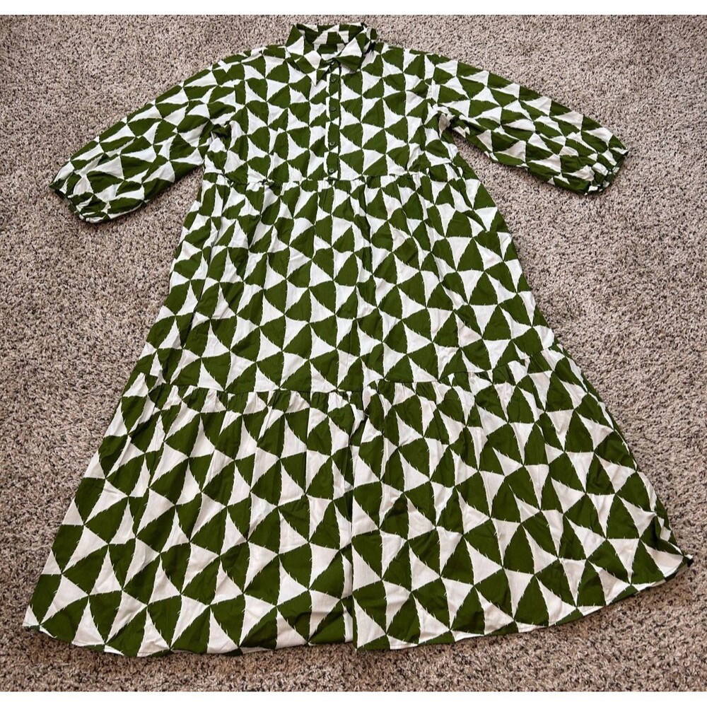 Maeve by Anthropologie Oversized XL Bettina Tiered Ruffle Bohemian Shirt Dress